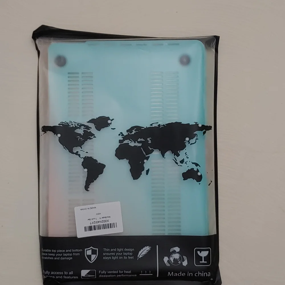 Macbook Case with Glass Screen protector and 2 Touch Bars, New unused